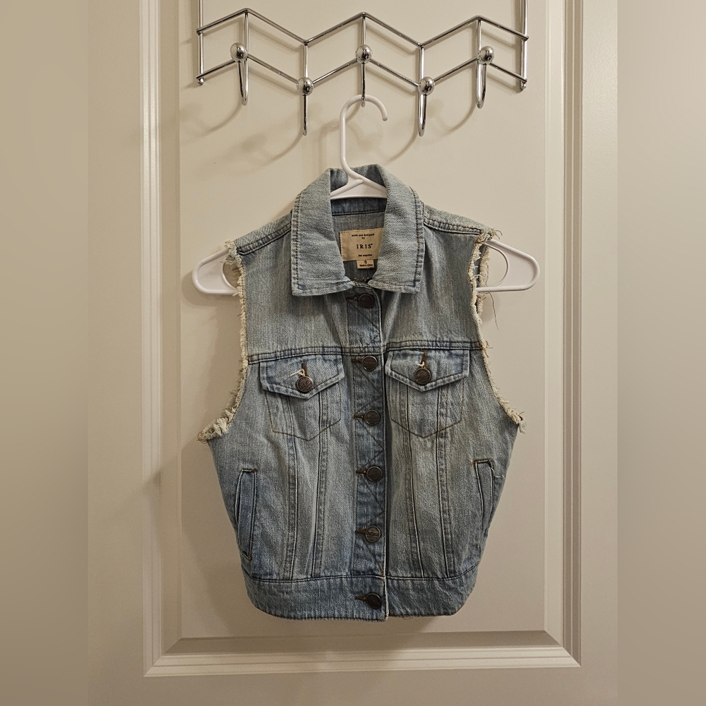 NWT Iris Blue Jean Vest